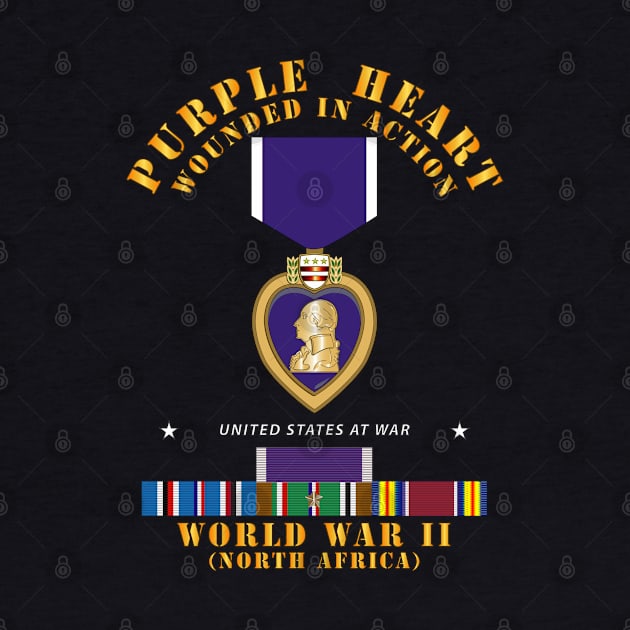 Purple Heart - WIA w WWII SVC w Purple Heart - North Africa by twix123844